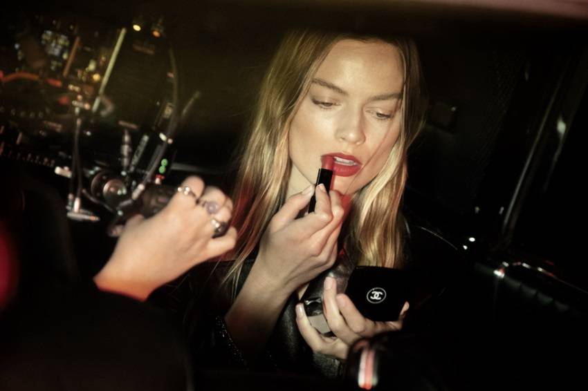 Margot Robbie Armani Lip Maestro Campaign